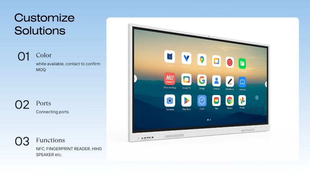 customize dual OPS mini pc compatible interactive panels