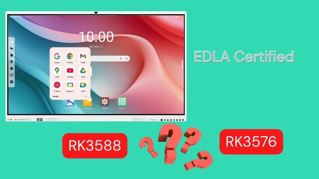 google edla certified interactive panel rk3588 vs ifpd edla rk3576
