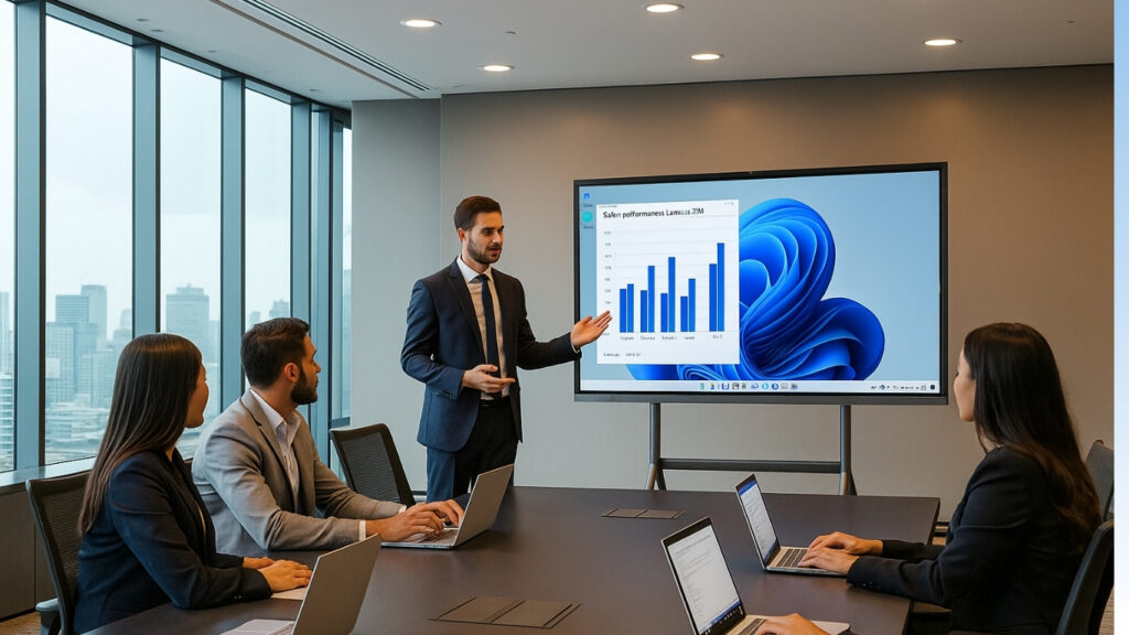 windows touch monitor application meeting presentation